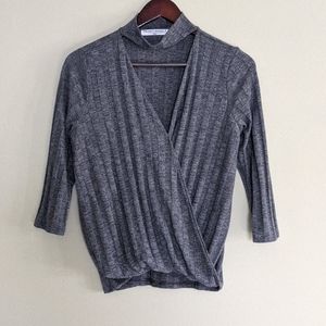 Choker Neck Wrap Style Top